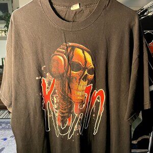Korn 2012 Concert Tour Black Graphic Print Tee T-Shirt SZ XL - RARE!